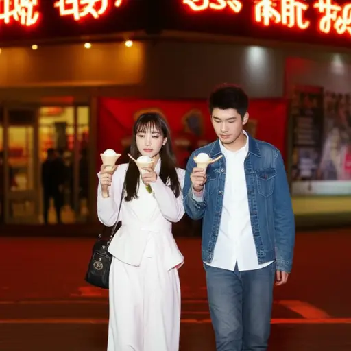 我们先看电影，之后去吃了冰淇淋。
