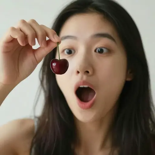 我不小心吞下了一颗樱桃核。