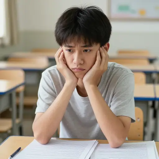 你脑子里一直在想你的考试成绩，对吧？