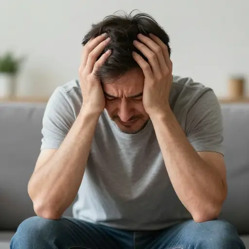 当他听到这个消息时，一阵深切的悲痛攫住了他。