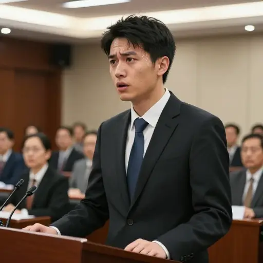 那位紧张的候选人在他重要的演讲中开始结巴了。