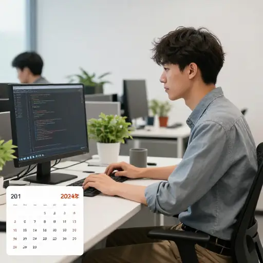 他从毕业起就在一家软件公司工作。