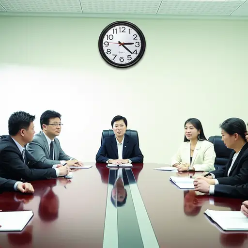 我们不得不把会议时间从下午两点调整到四点。