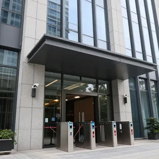 由于先进技术，这栋大楼拥有严密的安全措施。
