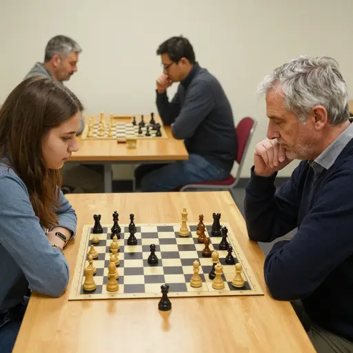 即使还是个国际象棋新手，她对局面布局的直觉理解已经让俱乐部的老手们印象深刻。