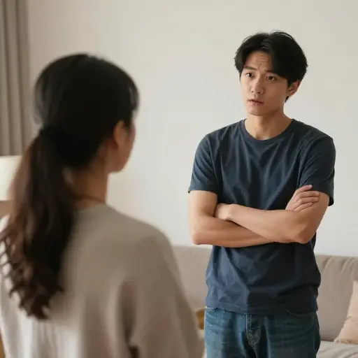 我建议他去道歉，但他不愿意。我觉得他是该。
