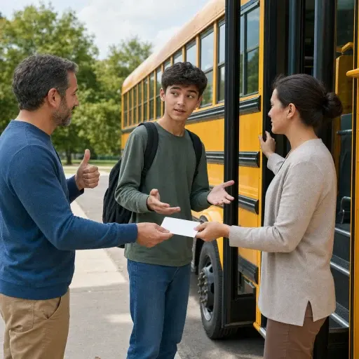 学生参加学校旅行前必须征得父母同意。