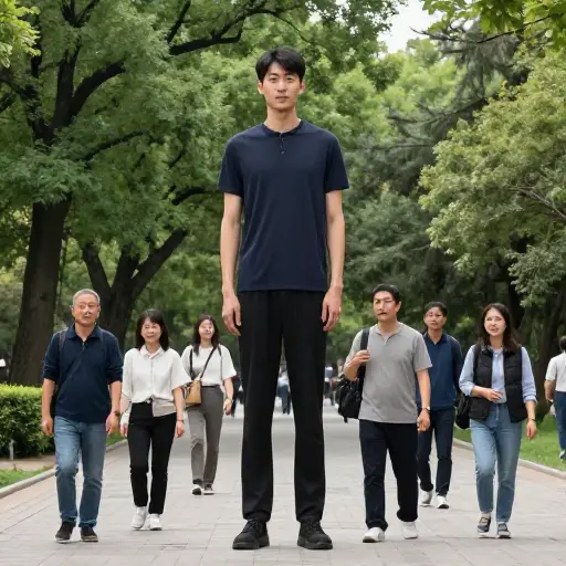他很高。