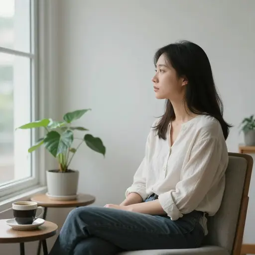 她感到被过去的决定所束缚。