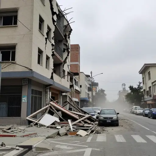 地震的首次震动之后是几次余震。