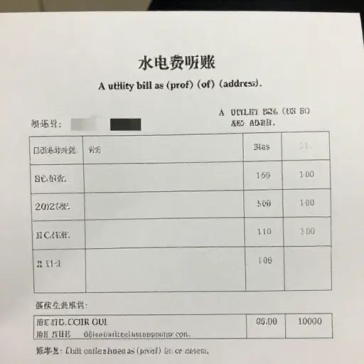 水电费账单可以作为住址证明。