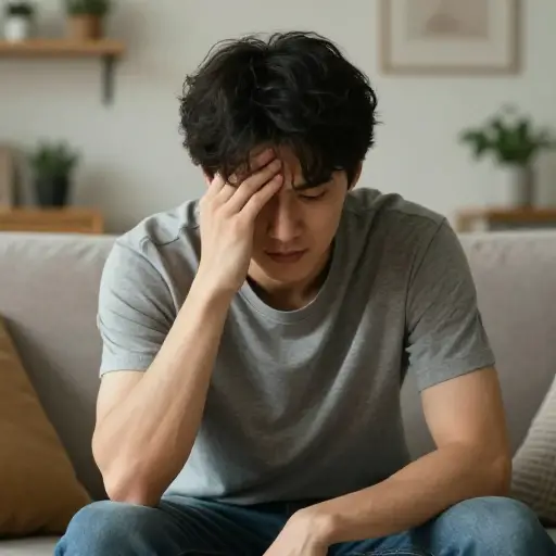 过了一会儿，他就放松下来了。