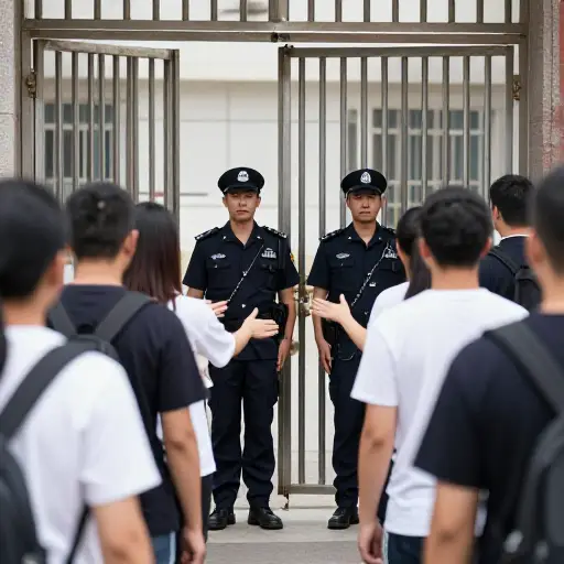 他们不会让我们通过大门。