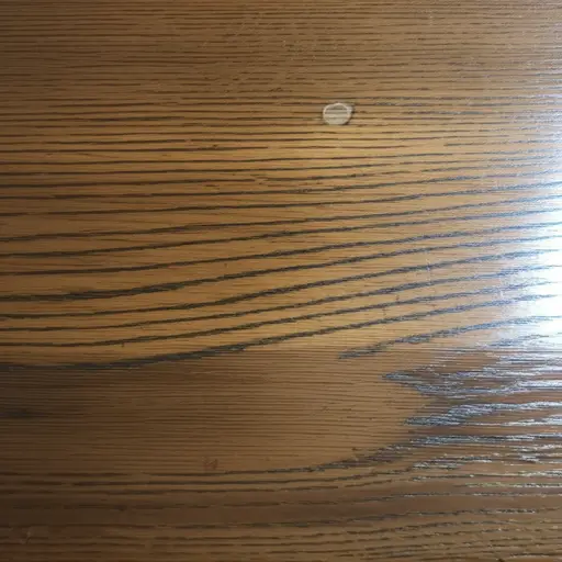 桌面上有一个小坑，可能是被重物砸的。