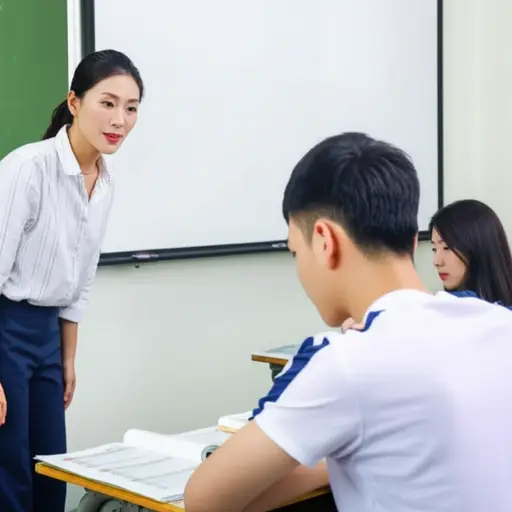 老师让他大声点，因为他一直在咕哝着回答问题。