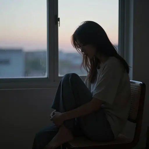 她看起来好像精神失常了，但这只是在无法忍受的境遇中求存的一种方式。