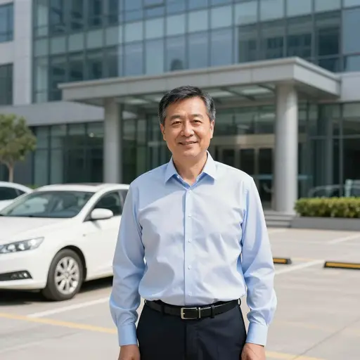 我爸爸在一家汽车公司工作。