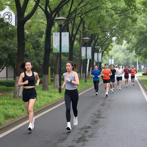 她以前不常锻炼，但自从加入跑步俱乐部后每周都跑三次。