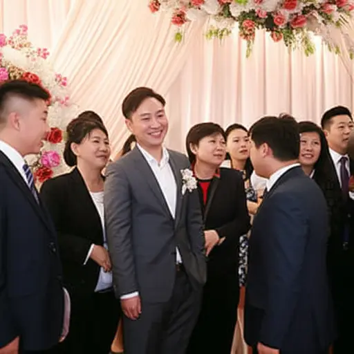 他在婚礼上见到了所有的亲戚。