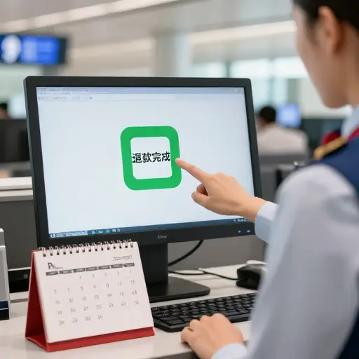 航空公司确认他们前一周已经处理了我们的退款。