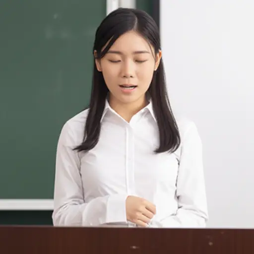 她在回答问题时有点磕磕绊绊。