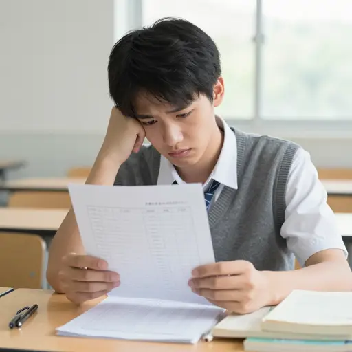 她的成绩单上只显示两个学分。