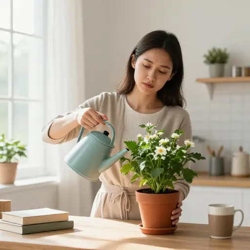 尽管压力巨大，她通过专注于日常生活设法保持了精神正常。