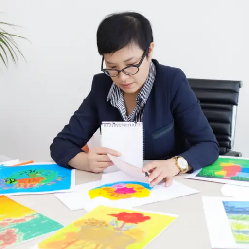 心理咨询师通过分析他的绘画来了解他的内心世界。
