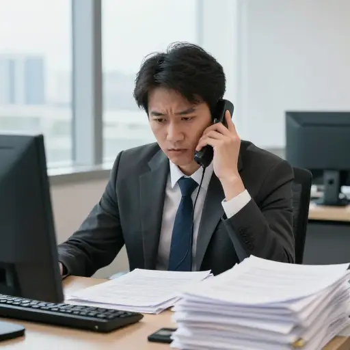 他声称由于工作的性质，他没有提高英语水平。