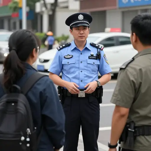 他们派了一名警官来处理情况。