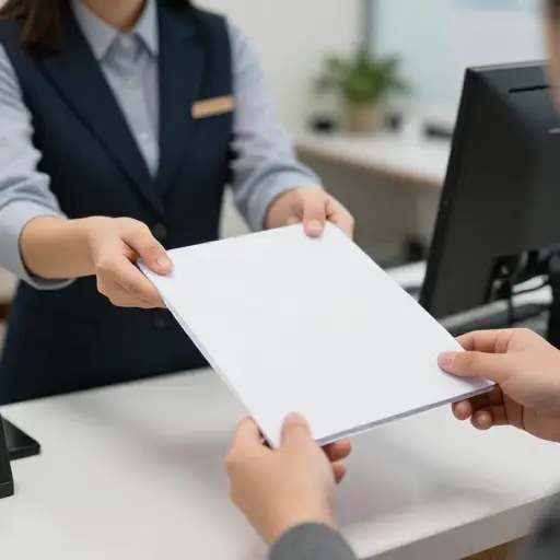 她以文书般的精确完成了这些表格。