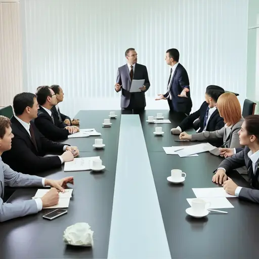 董事会会议室变成了战场，高管们为年度预算激烈争论。