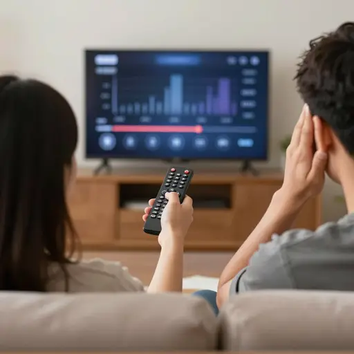 我听不清电视。你能把音量调大一点吗？