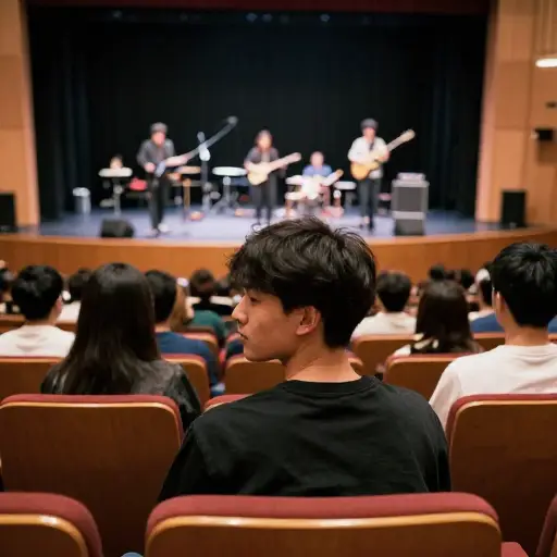 他对音乐并没有特别的兴趣，但他喜欢去听音乐会。
