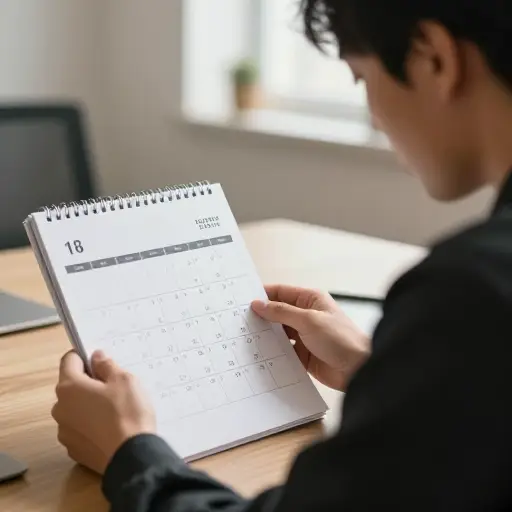 我查看了日历，看看你什么时候来这里最合适。