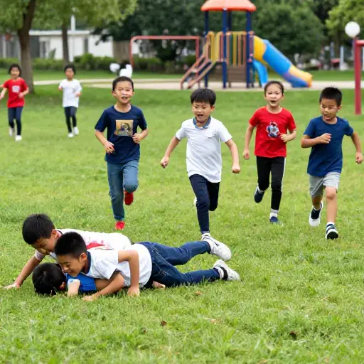 孩子们到处乱跑，完全失控了。