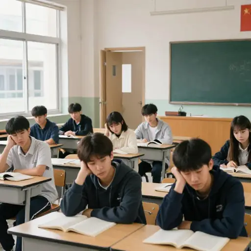 因为老师迟到了，她让全班同学都等着。