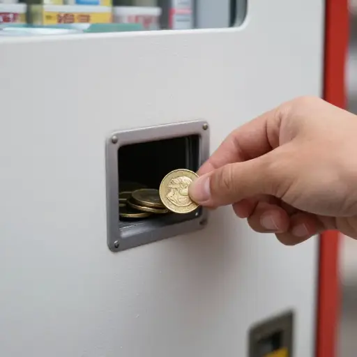 请将硬币插入投币口。