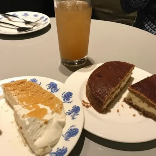我吃了两块蛋糕。