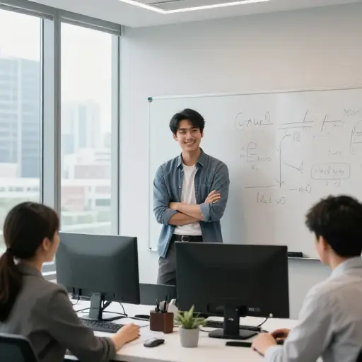这位年轻企业家创办了一家成功的科技公司。