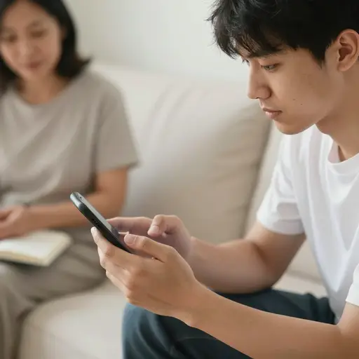 他每天早上给妈妈发一条短信。
