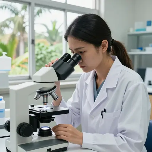 她专攻热带医学。