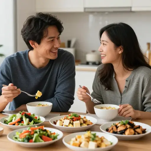 我不吃肉，我丈夫也不吃。