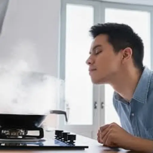 我闻到了厨房里飘来的香味。