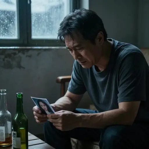 我认为他妻子离开他时，他遭受了很大痛苦。