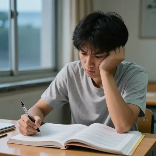 因为即将到来的考试，我很紧张。