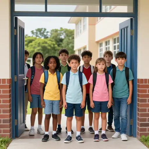 孩子们将不得不适应新学校。