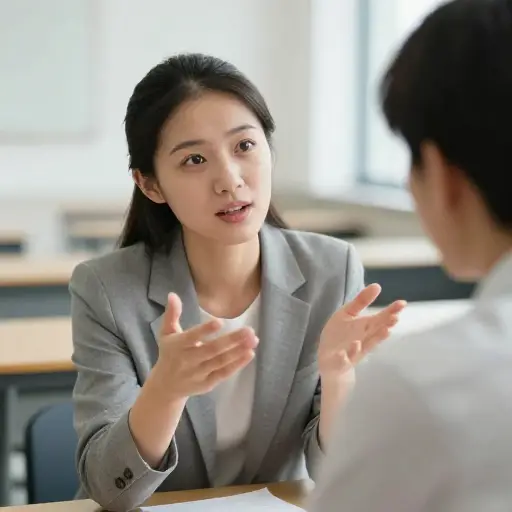 她不厌其烦地解释了两遍。