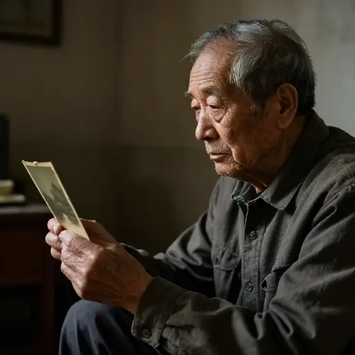 这张旧照片勾起了痛苦的回忆。