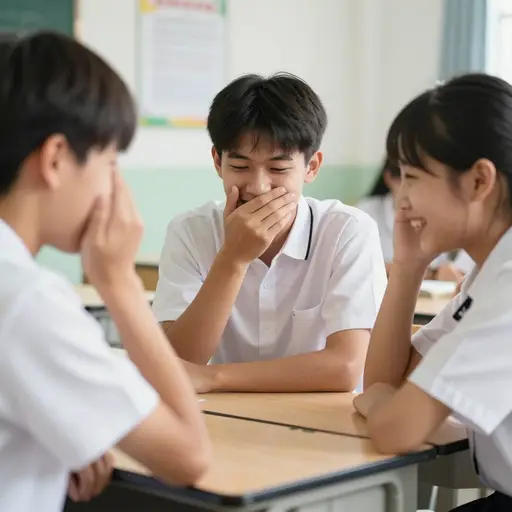 他们听了这个好笑的故事一直在笑。